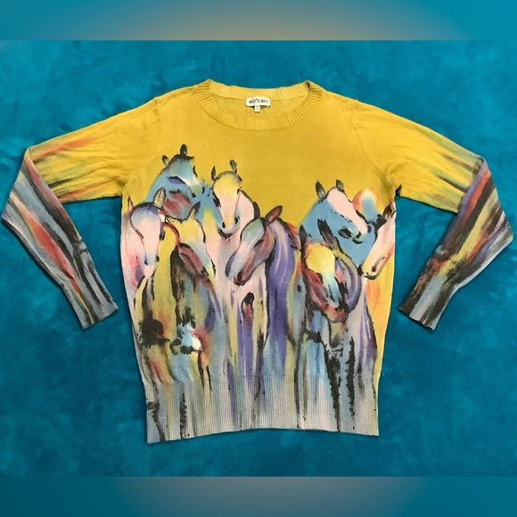 Who*s who horses thin knit sweater - Picture 1 of 12